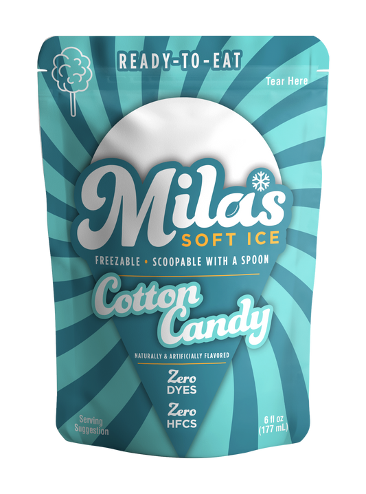 Mila's Soft Ice - Cotton Candy. 12 Pack